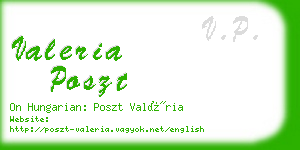 valeria poszt business card